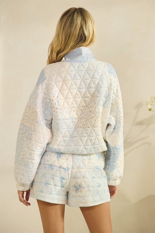 Textured Quilted Print Pullover - 2 colors! - The Nines