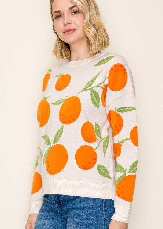 Cream Orange Pullover - The Nines
