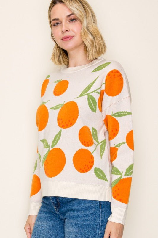 Cream Orange Pullover - The Nines