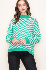 Checked Mock Pullover - 2 colors!