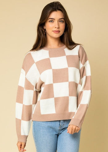 FINAL SALE - Check Print Sweaters - 2 Colors!