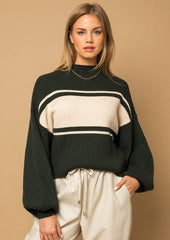 Contrast Mock Sweaters - 2 colors!