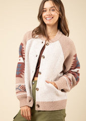 Cream Sweater Jacket