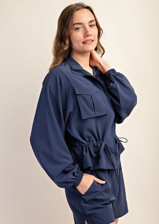 Crinkle Athleisure Jackets - 2 Colors! - The Nines