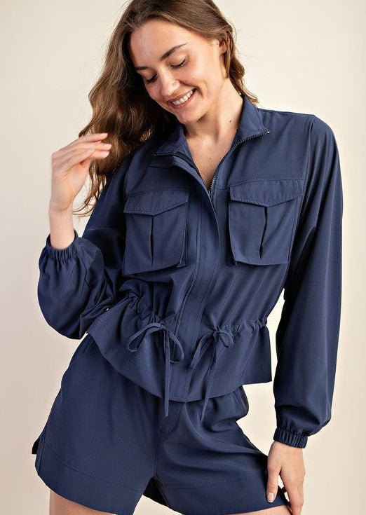 Crinkle Athleisure Jackets - 2 Colors! - The Nines
