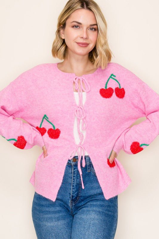 Cherry Tie Cardigan - The Nines
