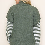 Mariah Mock Neck Sweater Vest - 2 Colors! - The Nines
