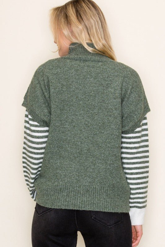 Mariah Mock Neck Sweater Vest - 2 Colors! - The Nines