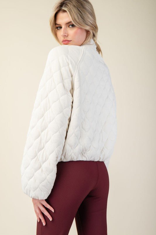 Quilted Bomber Jacket - 4 colors! - The Nines