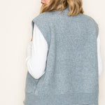 Light Jade Sweater Zip Vest - The Nines