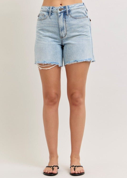 Judy Blue Mr Dad Short Medium Blue - The Nines