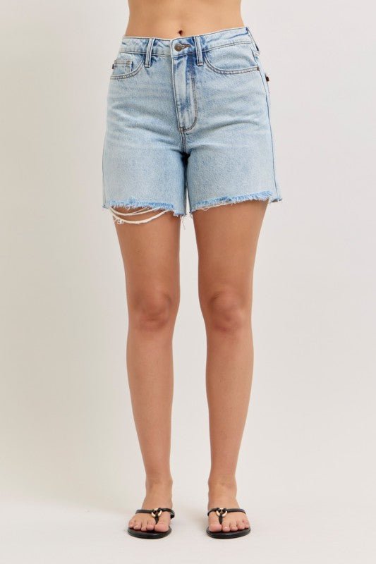 Judy Blue Mr Dad Short Medium Blue - The Nines