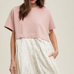 Mauve Mixed Media Dress - The Nines