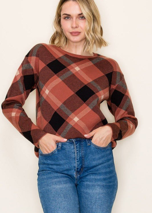 Plaid Sweater - 3 colors! - The Nines