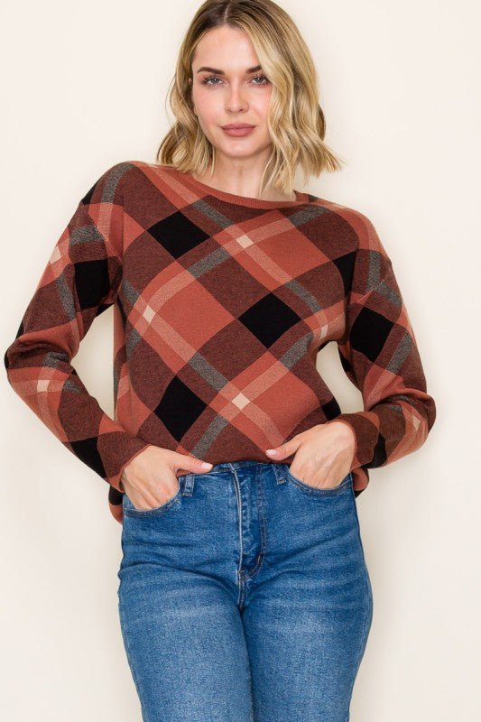 Plaid Sweater - 3 colors! - The Nines