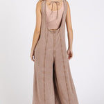 Mineral Wash Wide Leg Jumpsuit - 2 Colors! - The Nines