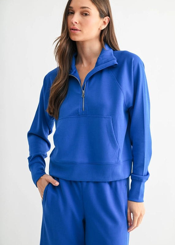 Luxe Ribbed 1/4 Zip Top - 5 colors! - The Nines