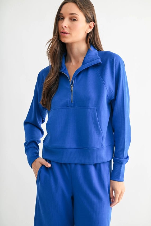 Luxe Ribbed 1/4 Zip Top - 5 colors! - The Nines