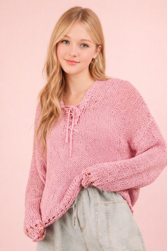 Orchid Summer Knit Hoodie - The Nines