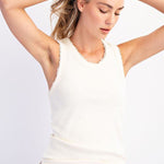 Ribbed Lace Trim Tank Top - 4 Colors! - The Nines