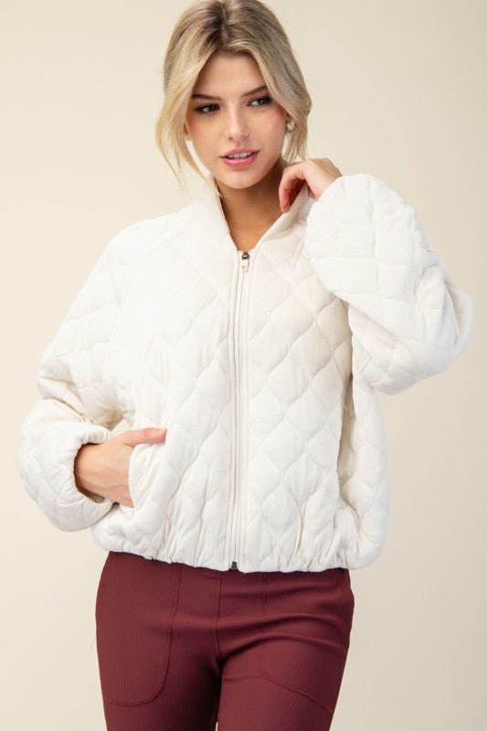 Quilted Bomber Jacket - 4 colors! - The Nines