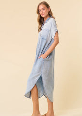 Tencel Denim Shirt Dresses - 2 Colors!