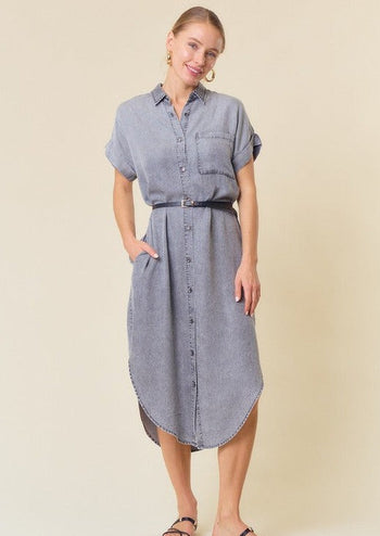 Tencel Denim Shirt Dresses - 2 Colors!