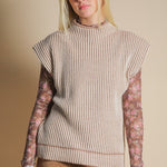 Two Tone Ribbed Sweater Vest - 2 Colors! - The Nines