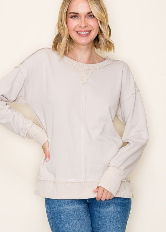 Ribbed Contrast Top - 3 colors! - The Nines