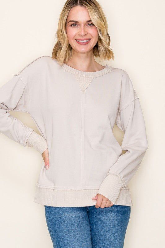 Ribbed Contrast Top - 3 colors! - The Nines
