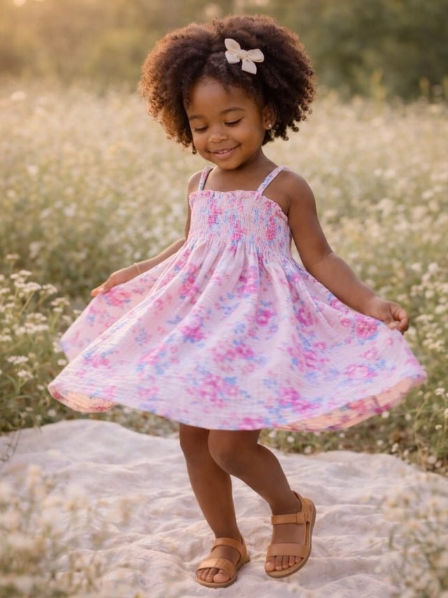 Muslin Smocked Tube Dress - Garden Secrets - The Nines