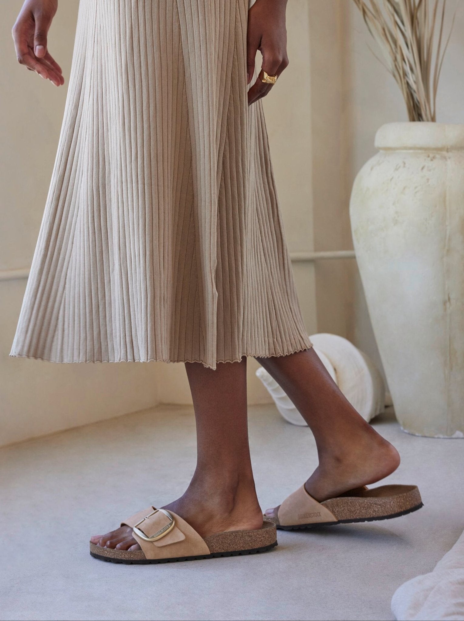 Birkenstock Madrid Sandcastle Nubuck Sandal - FINAL SALE! - The Nines