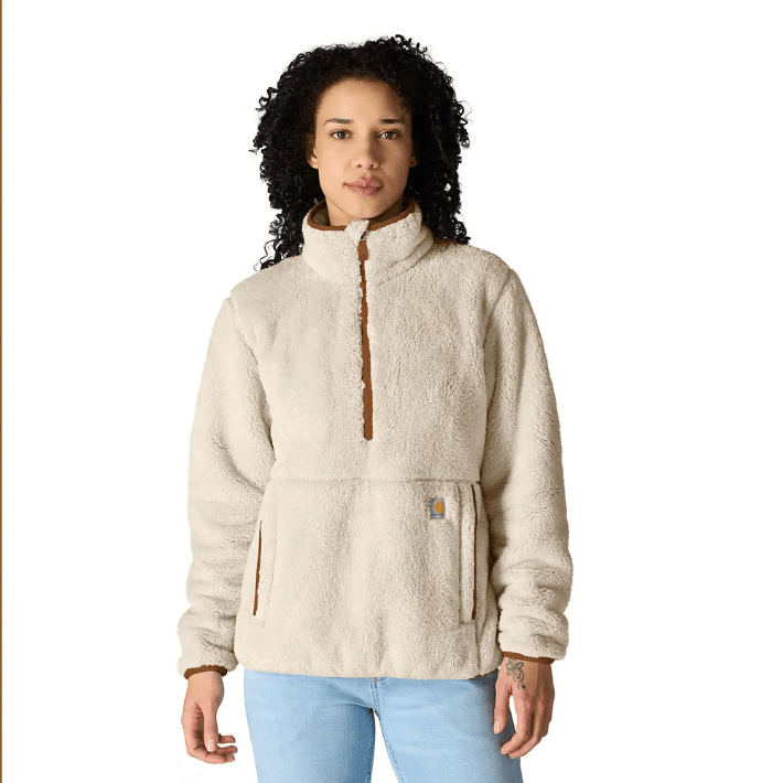 Loose Fit Oatmilk Fleece Pullover - The Nines