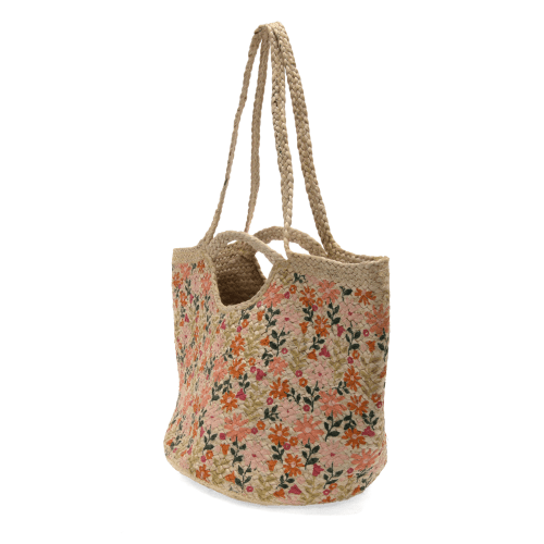 Coral Painted Daisies Tote - The Nines