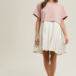 Mauve Mixed Media Dress - The Nines