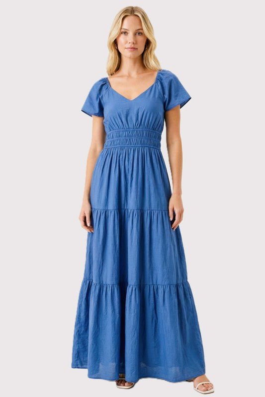 Blue Tiered Maxi Dress - The Nines