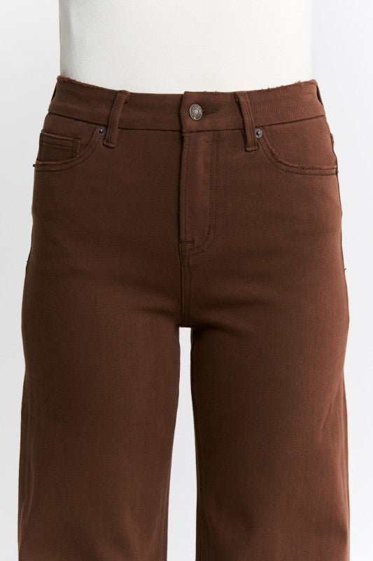 MICA High Rise Brown Vintage Wide Leg Jean - The Nines