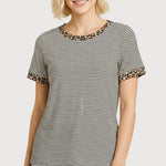 Animal Trim Striped Tee - The Nines