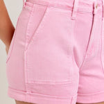 Judy Blue Aurora Weekender Dusty Pink Shorts - The Nines