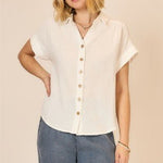 Fresh White Gauze Short Sleeve - The Nines
