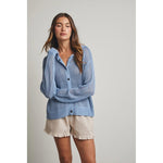 Open Knit Button Down Hoodie - 2 Colors! - The Nines