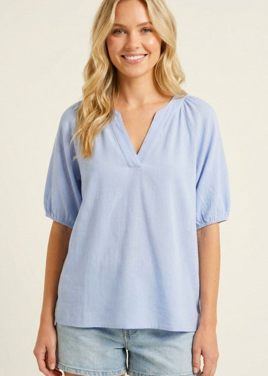 Drew Split Neck Top - 2 Colors! - The Nines