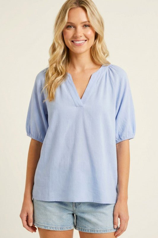 Drew Split Neck Top - 2 Colors! - The Nines