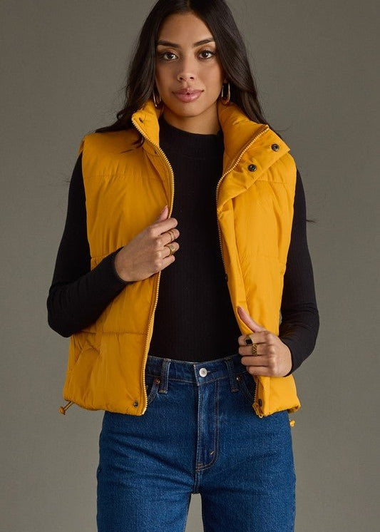 Mustard Puffer Vest - FINAL SALE! - The Nines