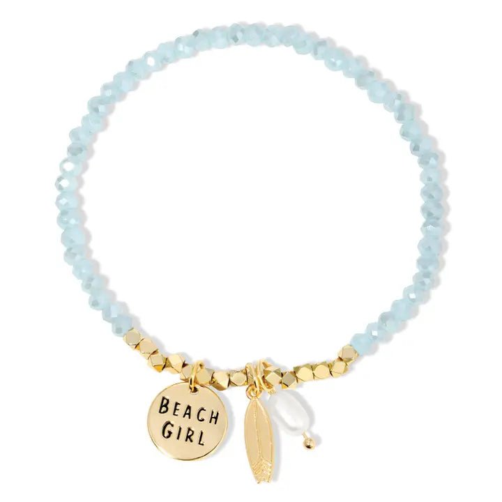 Beach Girl + Surfboard Stretch Bracelet - The Nines