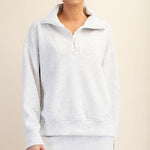 Light Heather Gray Quarter Zip - The Nines