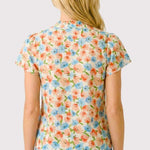 Spring Is Calling Coral & Blue Floral Button Top - The Nines