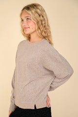 Mocha Relaxed Fit Comfy Top