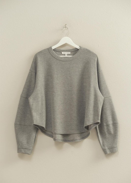 Relaxed Fit Waffle Top - 2 Colors! - The Nines