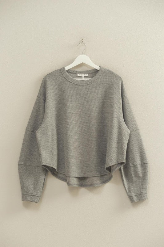 Relaxed Fit Waffle Top - 2 Colors! - The Nines